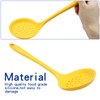 BokWin 1 Pcs Round Slotted Spoon Heat Resistant Silicone Strainer