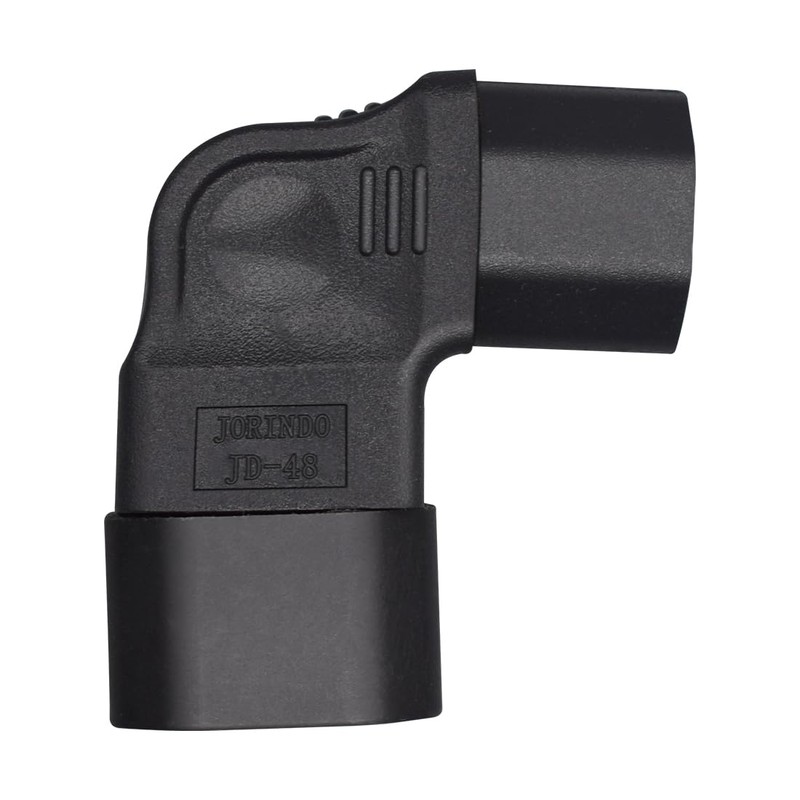 JORINDO IEC320 C14 to C13 AC Adapter，Right Angle Bend PDU