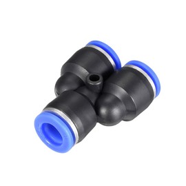 sourcing map Plastic Connect Splitter Push to Tube Fittings 10 mm or 25/64" OD Push Lock Blue 5pcs