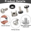 M6 Rack Mount Cage Nuts, 50 Pcs Screws and Washers,
