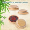 Beeveer 8 Pcs Bamboo Mason Jar Lids Regular Mouth Storage