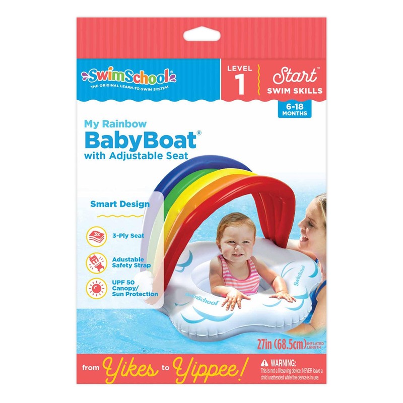 SwimSchool Rainbow Baby’s First Pool Float - 6-18 Months -