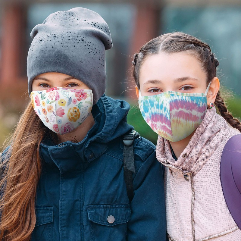 WEDDINGSTAR 3-Ply Kid's Washable Cloth Face Mask Reusable and Adjustable