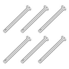 sourcing map 6Pcs 3/16" x 2" Single Hole Clevis Pins, 304 Stainless Steel Flat Head Clevis Pins Hitch Pin for Trailer Latch, Mechanics Repair, Furniture Installation, Industrial Equipment