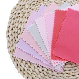 CraftsFabrics 100% Cotton 42Pcs 5"x5" Charm Packs 140GSM Ideal for Quilting, Scrapbooking, Sewing, Arts & Crafts, Patchwork; Bubblegum Bliss