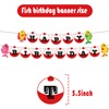 Okayski Fishing Happy Birthday Banner, Fishing Birthday Party Decorations Freshwater