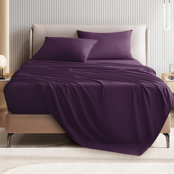 Cal King 4 Piece Bed Sheet Set - Ultra Imitation