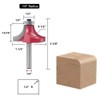 Saipor 5pcs 1/4” Shank Round Over Router Bit Roundover Edging