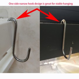 LU2000 AniWorld Pack of 10 Heavy Duty S Hooks Stainless Steel Pan Pot Holder Rack Hooks Hanging Hangers S Shaped Hooks for Kitchenware Pots Utensils Clothes Bags Towels Plants