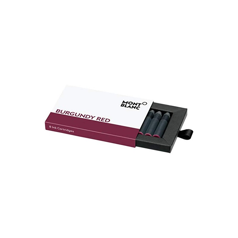 Montblanc Ink Cart Burgundy Red 1 Pack = 8CART PF