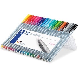 Staedtler Triplus Fineliner 334 SB20 Lapiceros, caja de 20 colores