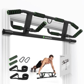 2025 Upgrade Multi-Grip Pull Up Bar with Smart Larger Hooks Technology - USA Original Patent, Designed, Shipped, Warranty