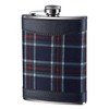 Premier Housewares 508267 Tartan Hip Flask, 8 oz - Blue