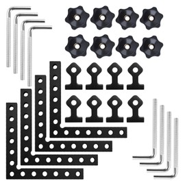 LYFJXX 4 Packs 90 Degree Right Angle Positioning Square Clamp, 14cm/5.5 in Aluminum Alloy Square Clamps for Woodworking Cabinet Drawer Picture Frame