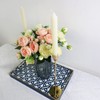 Spsyrine White Serving Tray, Plastic Marbling Tray for Coffee Table,