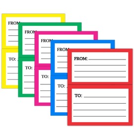 to from Return Address Mailing Labels 3.5 x 4.5 Inches Blank Mail Shipping Label 150 Pcs Postage Guaranteed Stickers Adhesive Handwriting Address Tags Sticker for Christmas Package School Home Office