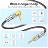 EMK Right Angle Aux Cord, 90 Degree 3.5mm Audio Cable