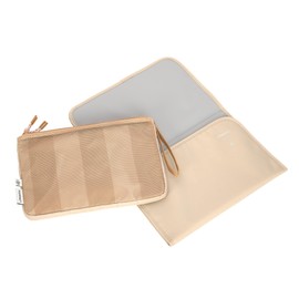 LÄSSIG Baby Nappy Bag with Changing Mat for Travelling / Casual Changing Organiser Beige / Camel