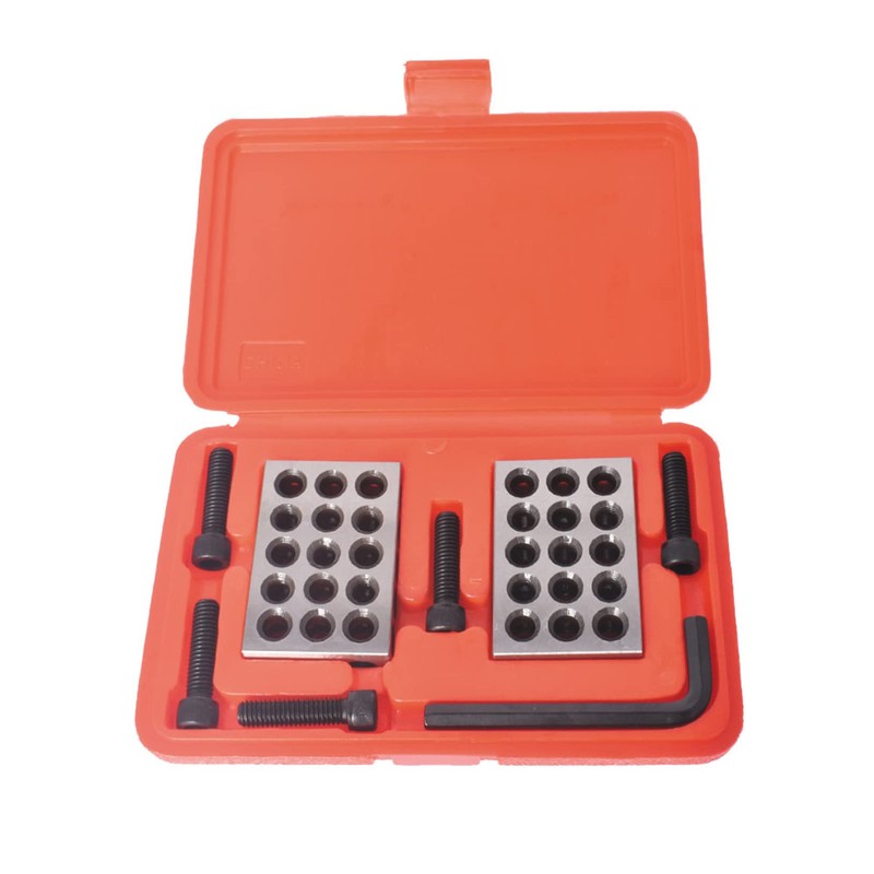 raseparter 1-2-3 Blocks Matched Pair Hardened Steel 23 Holes (1x2x3)