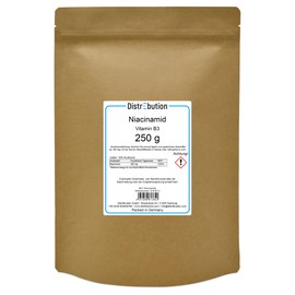 Vitamin B3 Pulver 250g reines Niacinamid in Lebensmittelqualität flush-free
