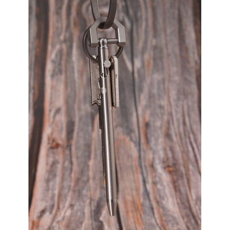 Titanium Mini Bolt Action Pen, 3.30 x 0.20 cm, Keyring,