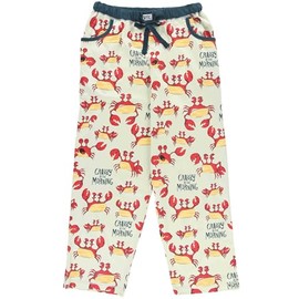Lazy One Pajamas for Women, Cute Pajama Pants and Top Separates, Crabby in The Morning, Crab, Ocean, Seaside