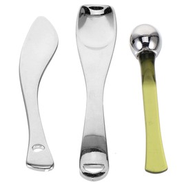 TOVINANNA 3pcs Mini Makeup Spatula Set Eye Spoon Sampling Spoon Facial Mask for Skincare Products