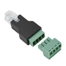 RJ11 Screw Terminal, Ethernet Connector RJ11 6P4C Male to 4 Pin Screw Terminal Adapter Connector