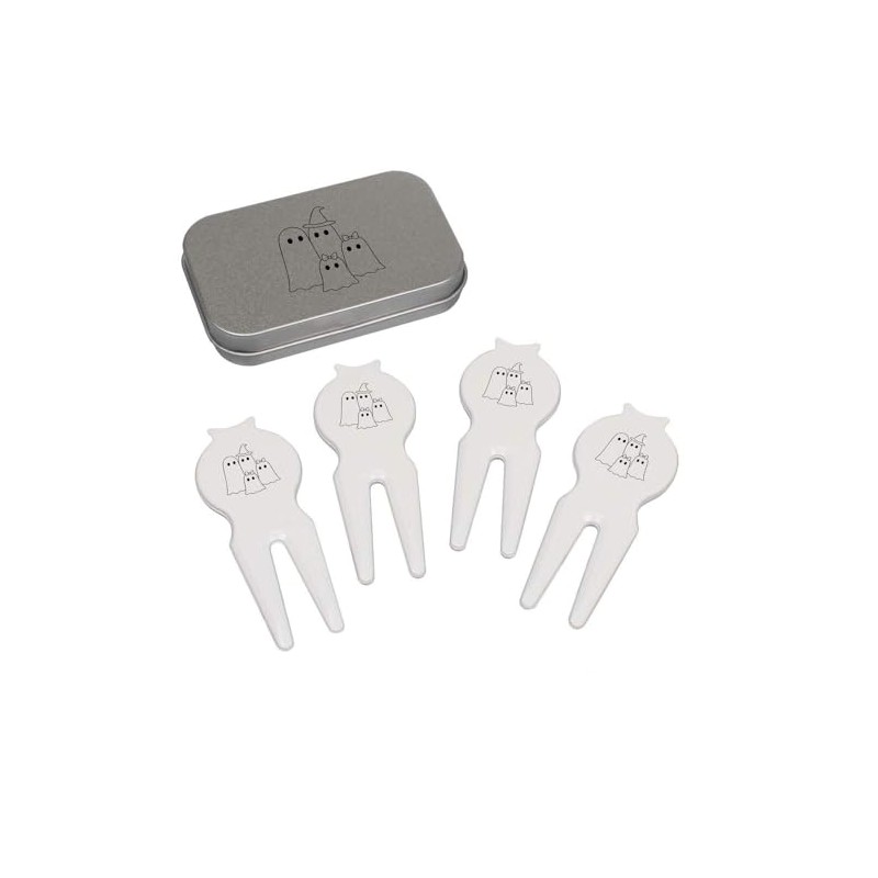 Azeeda 'Ghost family ' Golf Divot Tool/Repair Fork Gift Set
