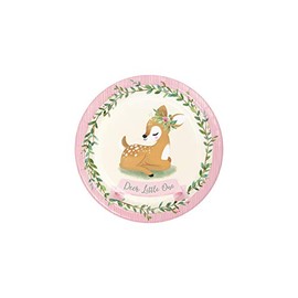 Little Deer First Birthday Paper Plates, 8 ct