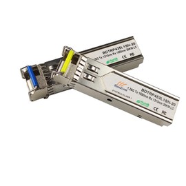 SFP module 1G Bidi single fibre transceiver SMF LC connection up to 20km for open switches for Cisco GLC-LH-SMD,Ubiquiti UniFi,Meraki MA-SFP-1GB-LX10,Fortinet,Mikrotik,TP-Link,TL-SM311LS, One pair