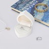 LETURE Velvet Jewelry Ring Gift Box, Heart-Shaped Wedding Ring Earring