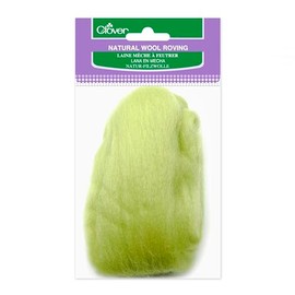 Clover Lime Green Natural Wool Roving .3oz