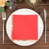 Tableclothsfactory 50 Pack | 2 Ply Soft Red with Gold