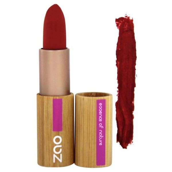 ZAO Matt Lipstick 464 rot-orange Lippenstift, in nachfüllbarer Bambus-Dose