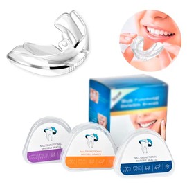 Retenedor De Dientes Para Corrección De Sonrisa 3 Etapas Dispositivo de Ortodoncia Dental Profesional Transparente Suave y Duro Protector Bucal (3 etapas, adecuado para diferentes condiciones de dientes)