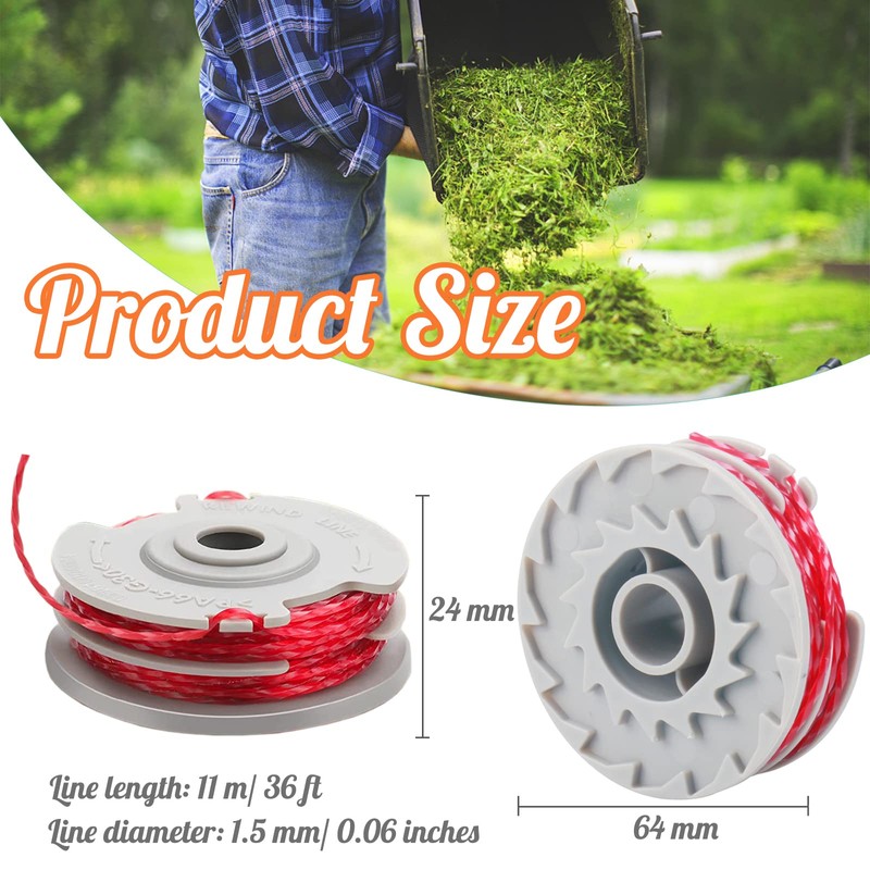4 Pcs Strimmer Spool and Line For Flymo, Standard 1.5mm