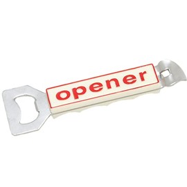 Chef Craft Classic Plastic Bottle Opener/Can Tapper, 5.5 inches in Length, White