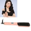 Hair Straightening Brush PTC Even Heating LCD Hair Straightener Brush
