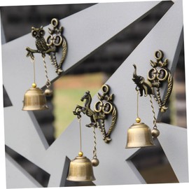 Cabilock 2pcs Elephant Door Bell Small Alloy Wind Chime Bells Vintage Bell Hanging Ornament for Decor Retro Style