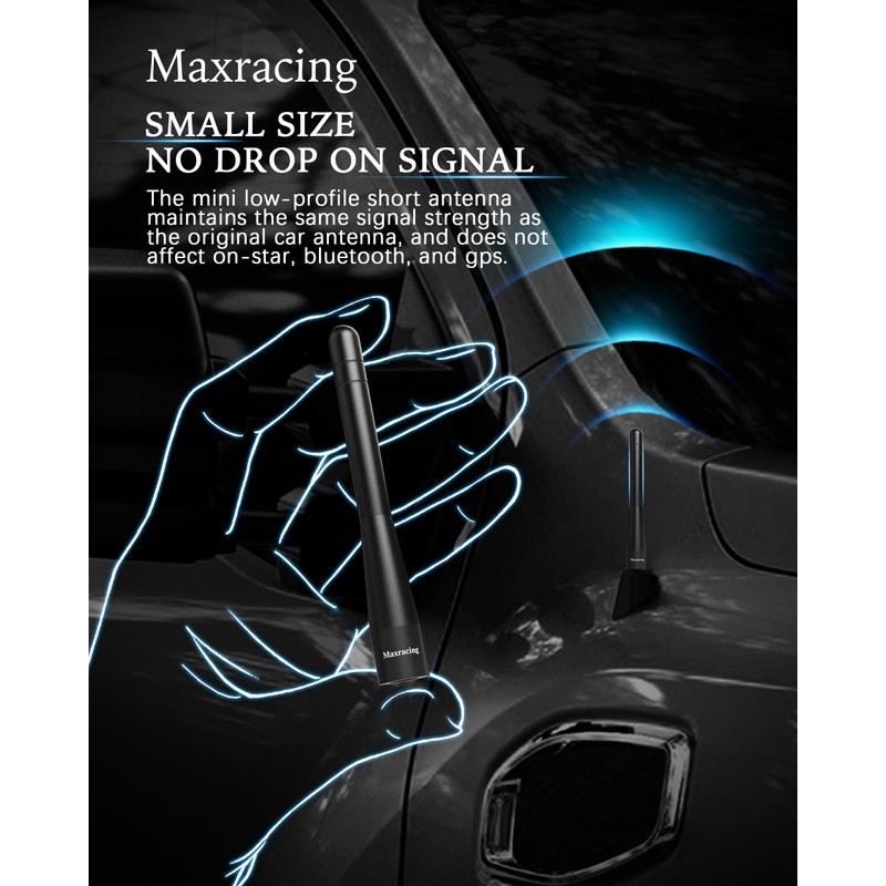 MAXRACING Short Truck Antenna Compatible with 2006-2026 Chevy Silverado 1500
