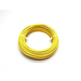 1/8" Coated to 3/16" Diameter, 7x7 Construction, Yellow Vinyl Coated Cable (100 ft Coil)