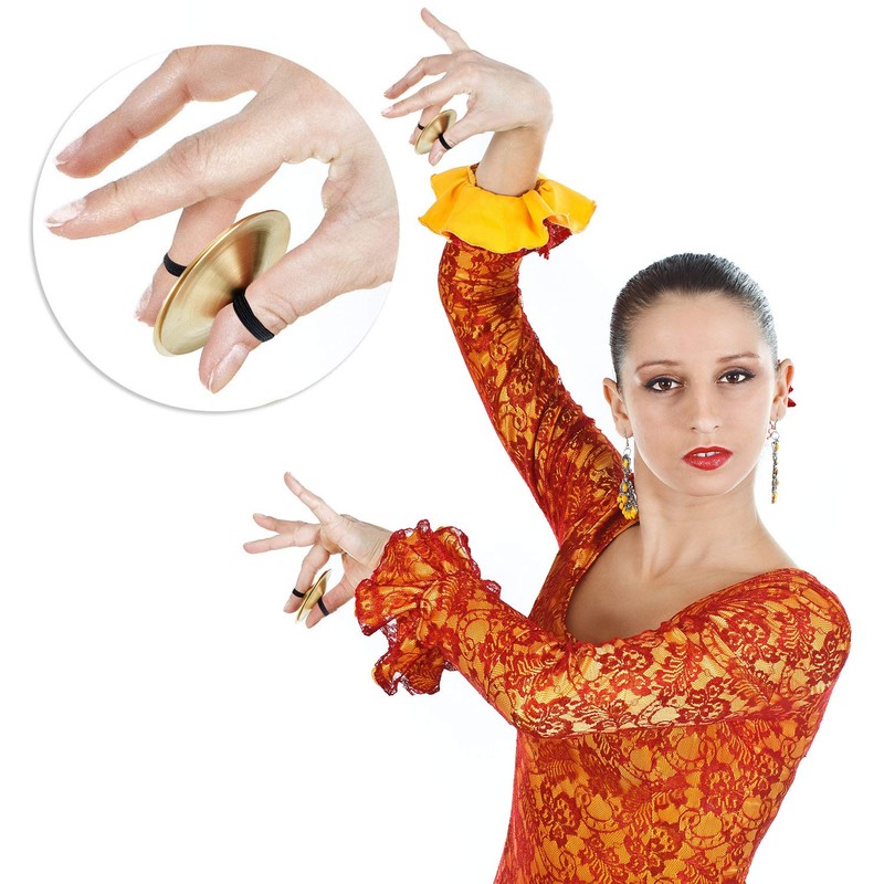 Boao 6 Pieces Finger Cymbals Belly Dancing Finger Dance Zills