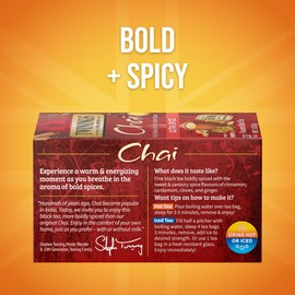 Twinings Ultra Spice Chai Black Tea Individually Wrapped Bags, 20 Count (Pack of 1), Sweet, Savoury Spices, Caffeinated, Enjoy Hot or Iced, 20 Teabags