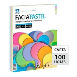 Papel Facia Pastel Mix Carta - Paquete Con 100 Hojas                                                                                                  
