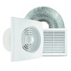HPM Wall Exhaust Fan Kit with Duct and Grille, 100