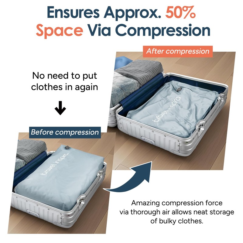 travel inspira Vacuum Bags with Pump - Space Saver Compression