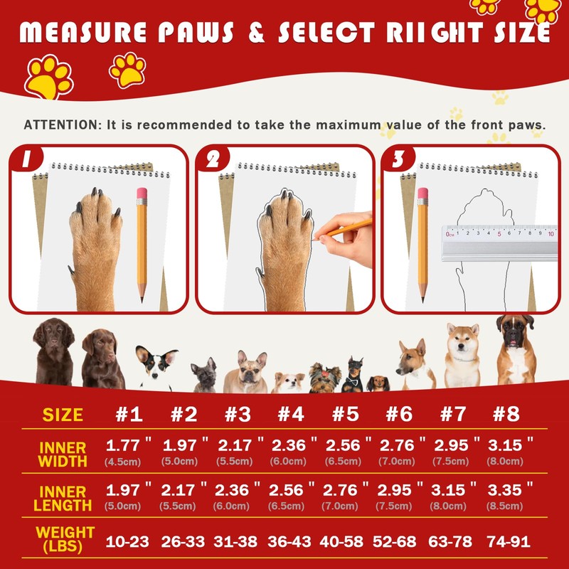 KodMtiz Dog Shoes, Dog Boots for Small, Medium & Large