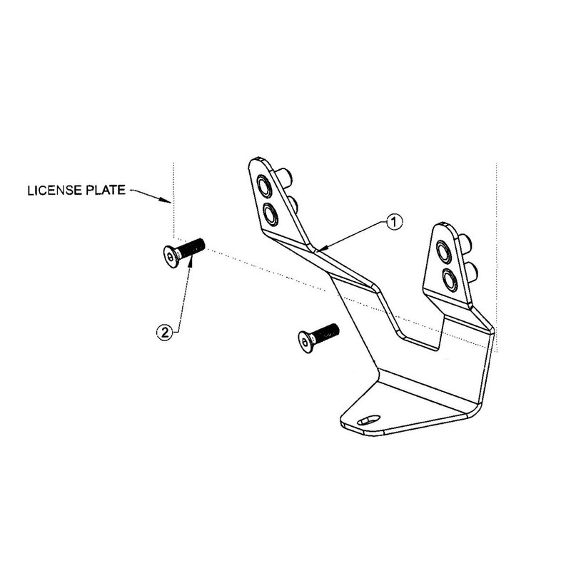 iJDMTOY V-Shape Bull Bar License Plate Relocator Relocation Mounting Bracket,