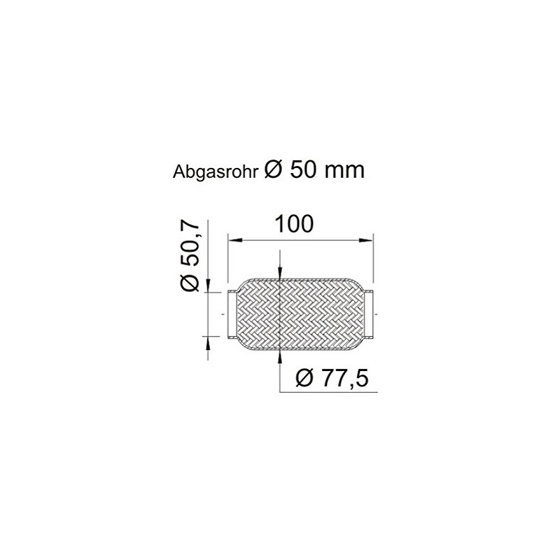 Ernst 460 02-6 Ernst 7x100 mm) Pipe Flexible 50 Without